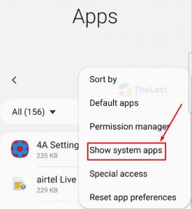 Show System Apps